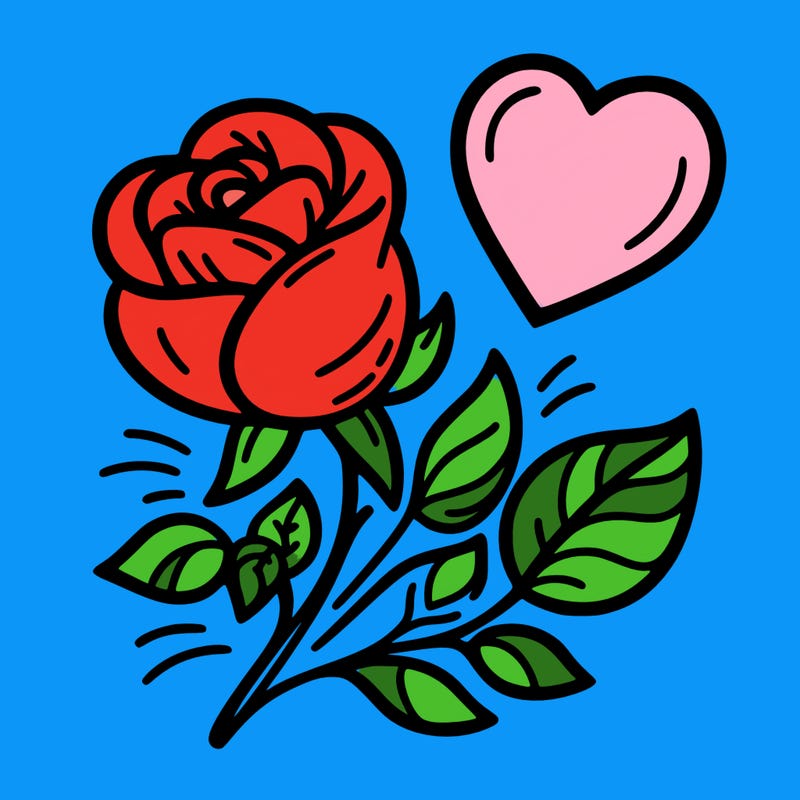 rose and heart
