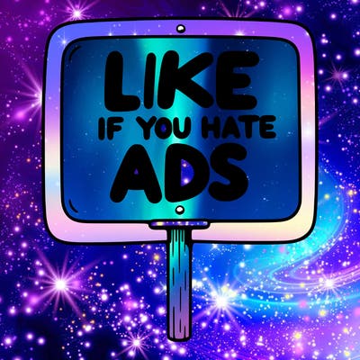 a sign that says like if you hate ads