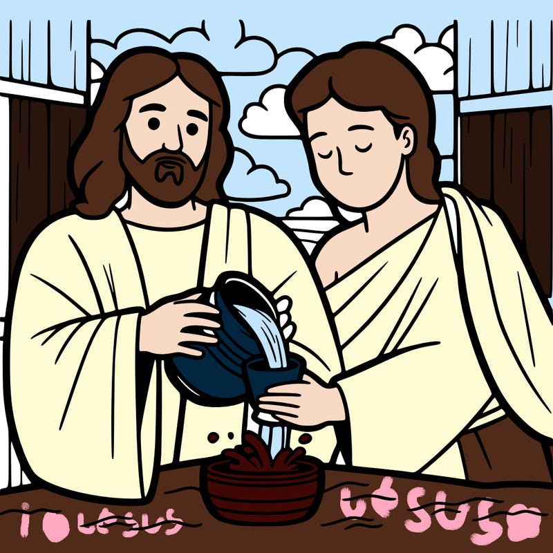 jesus turning water into wine