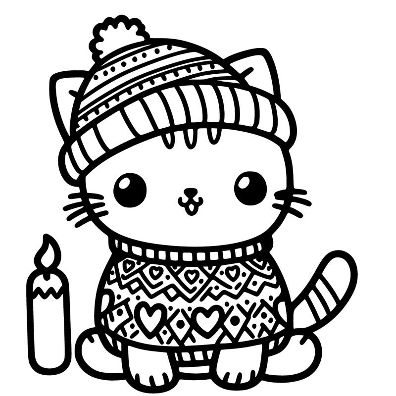 cat with christmas sweater