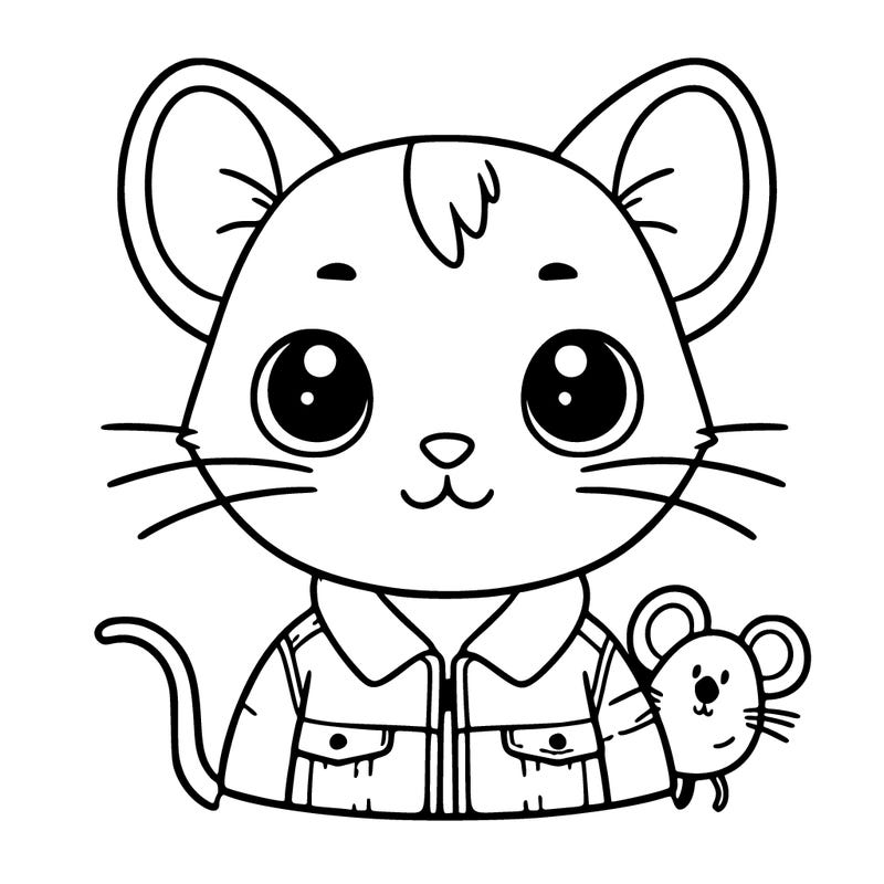 a cat with a mouse jacket