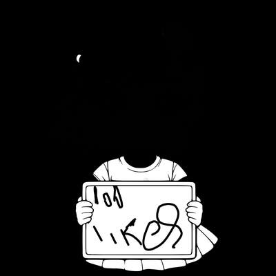 realistic cute girl with a sighn