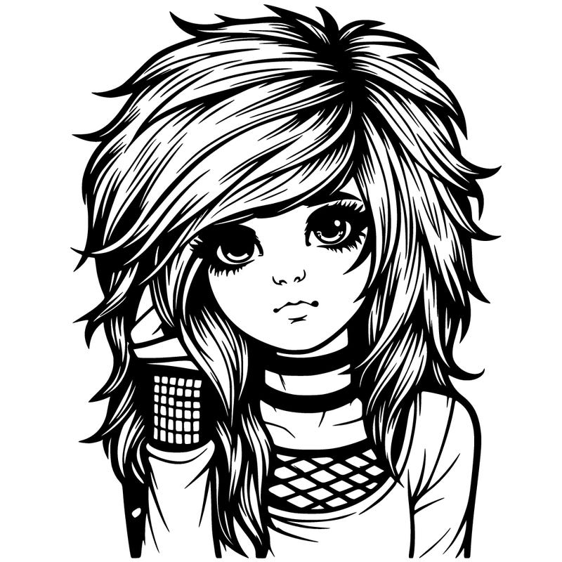 realistic emo girl