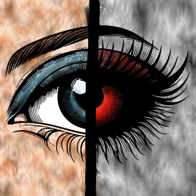 realistic eye split