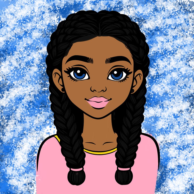 realistic girl with braids