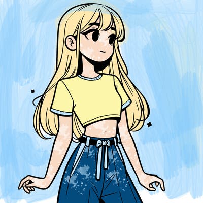 girl in a cute crop top