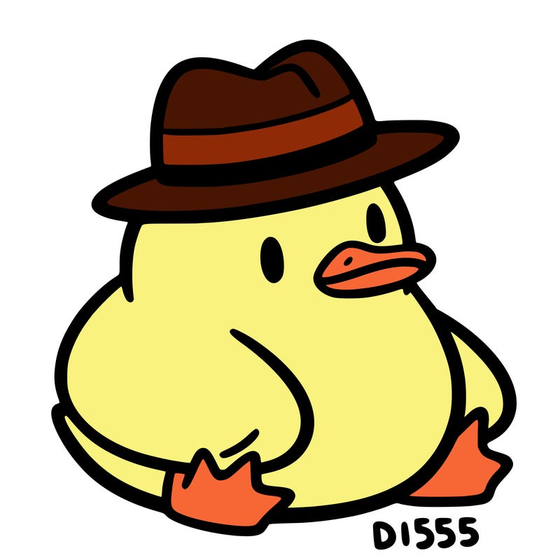 aesthetic duck with a hat