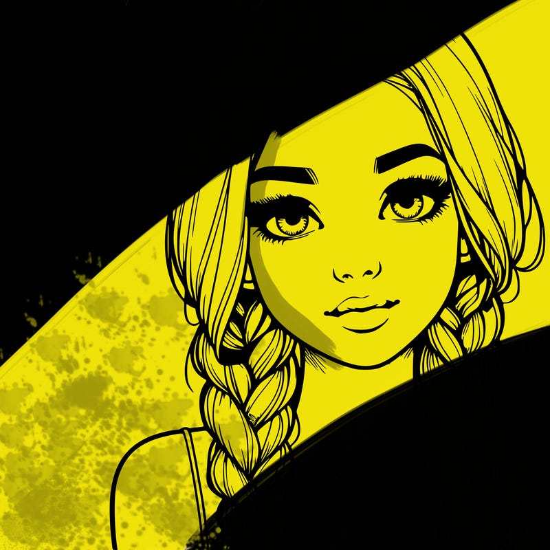 realistic girl with braids