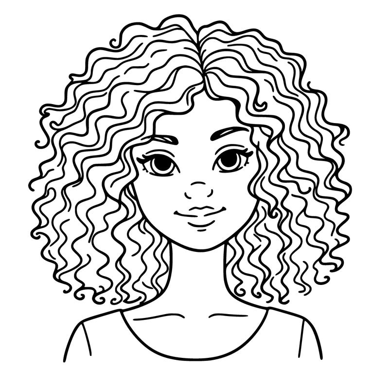 woman with curly hair