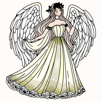 elegant, beautiful angel