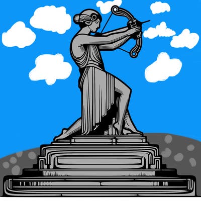 an grand art deco figure sculpture