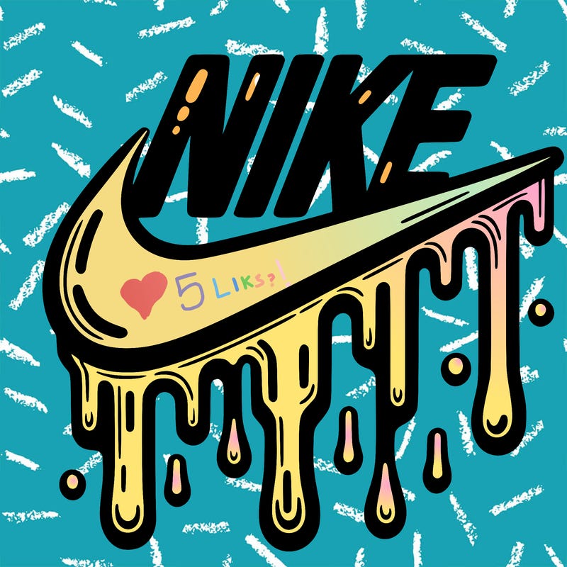dripping nike logo