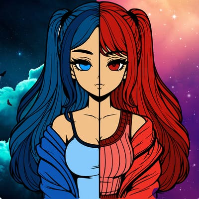 realistic girl split