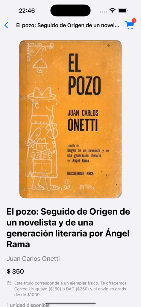 Tremendos Libros - Product detail page for the book El Pozo by Juan Carlos Onetti