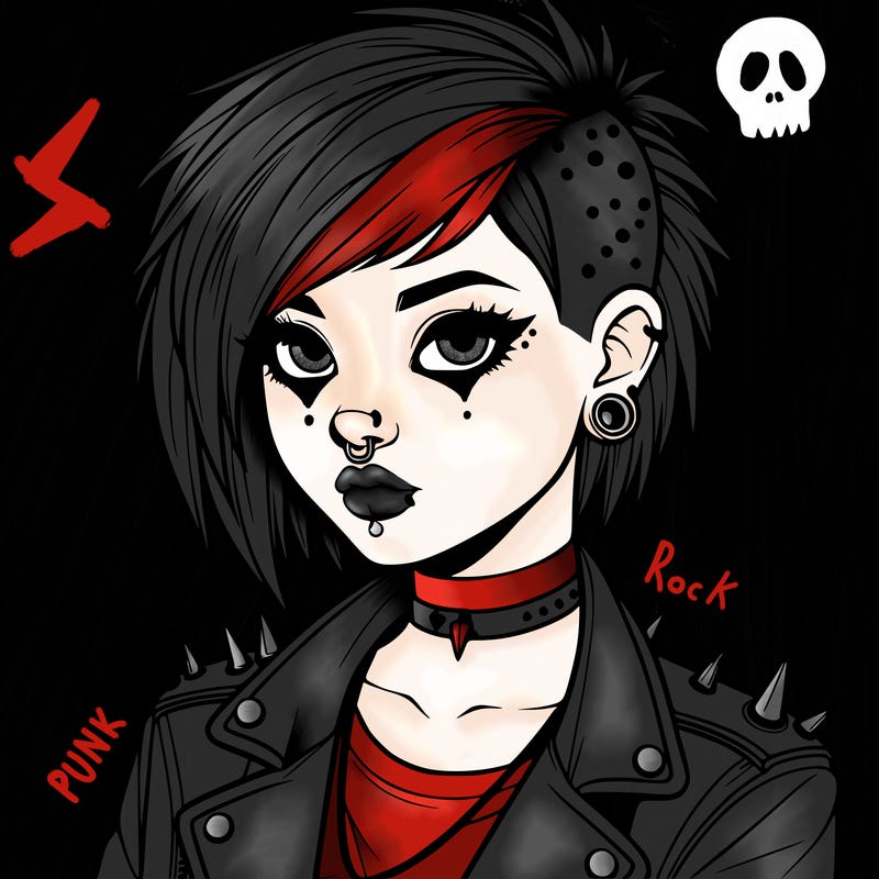 realistic punk girl