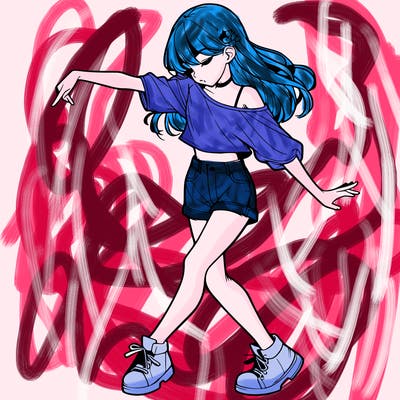 realistic girl danceing