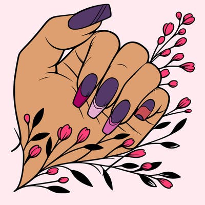 nails with french tip