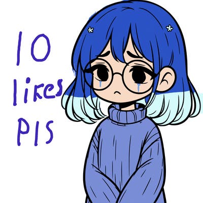 sad girl with glasses in a sweater