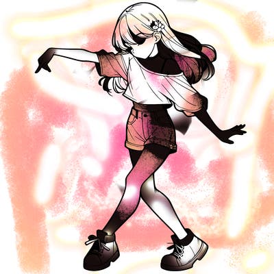 realistic girl danceing