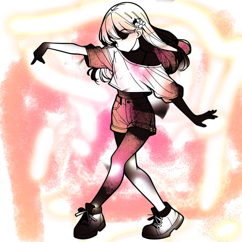 realistic girl danceing
