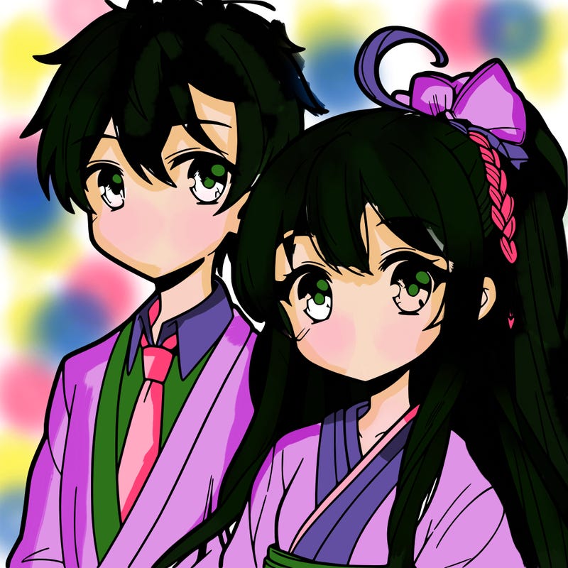anime boy and girl