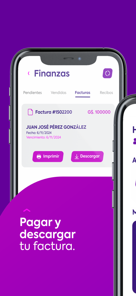 Mi Neo - Mi Neo app screen showing finance section with digital invoice and download options