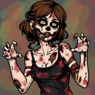 realistic zombie girl