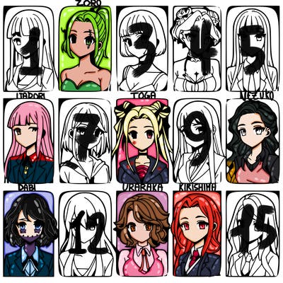 girls that look diffrent anime