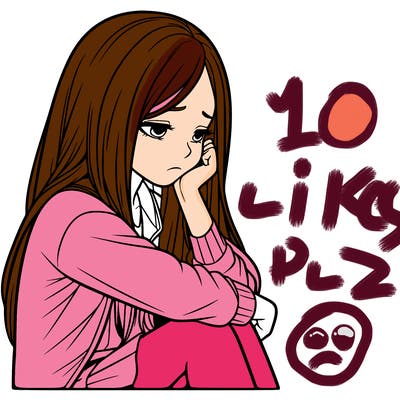 a realistic girl with depression