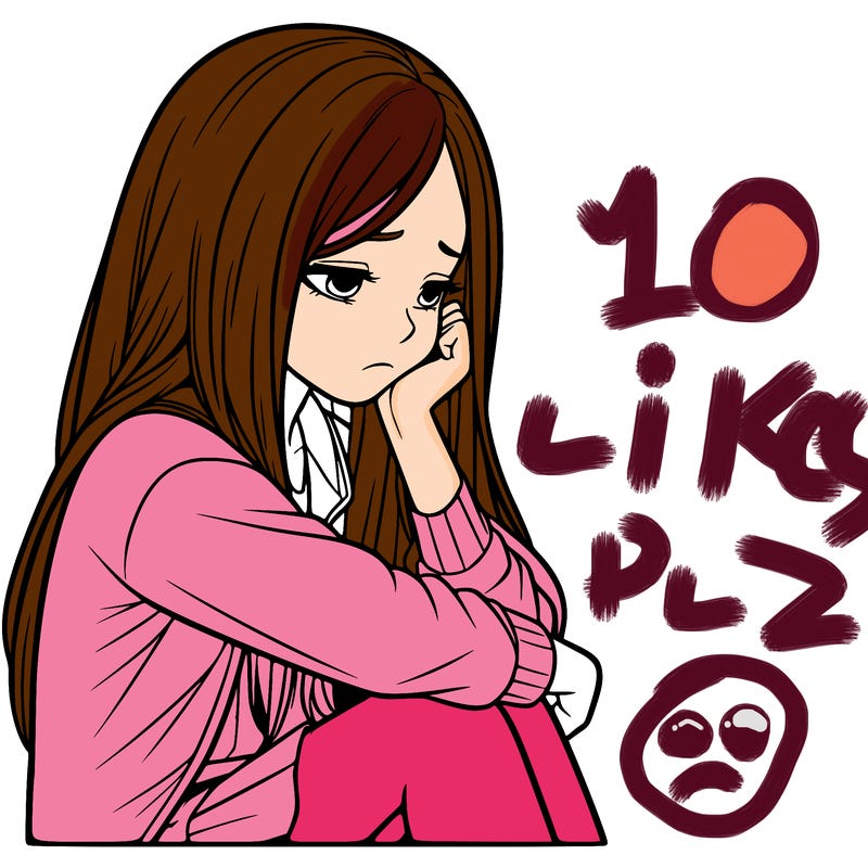 a realistic girl with depression