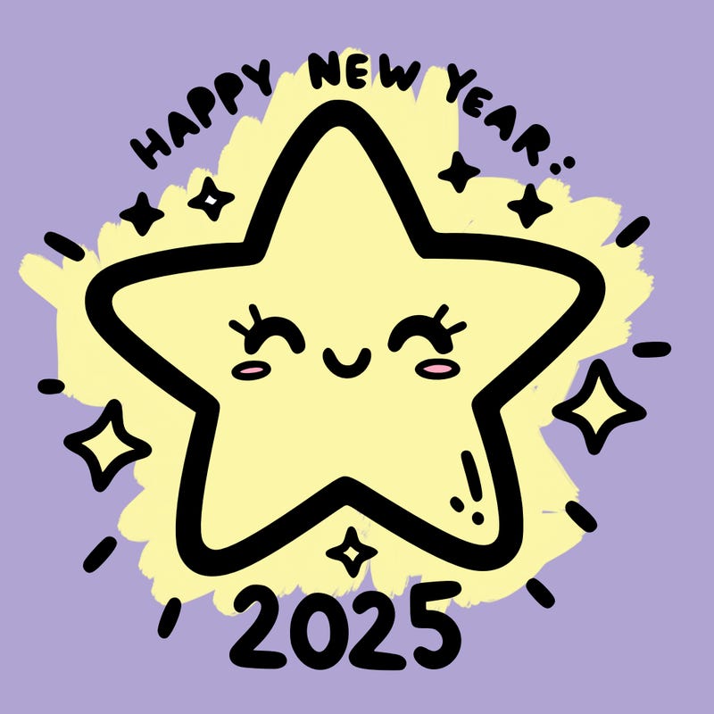 happy new year 2025 star wish