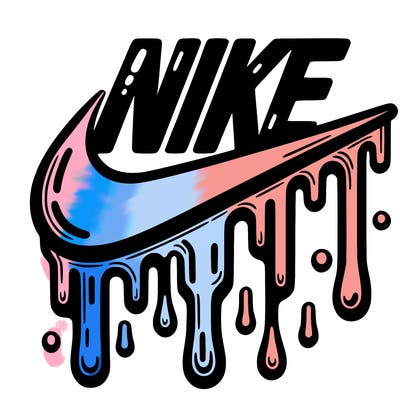 dripping nike logo