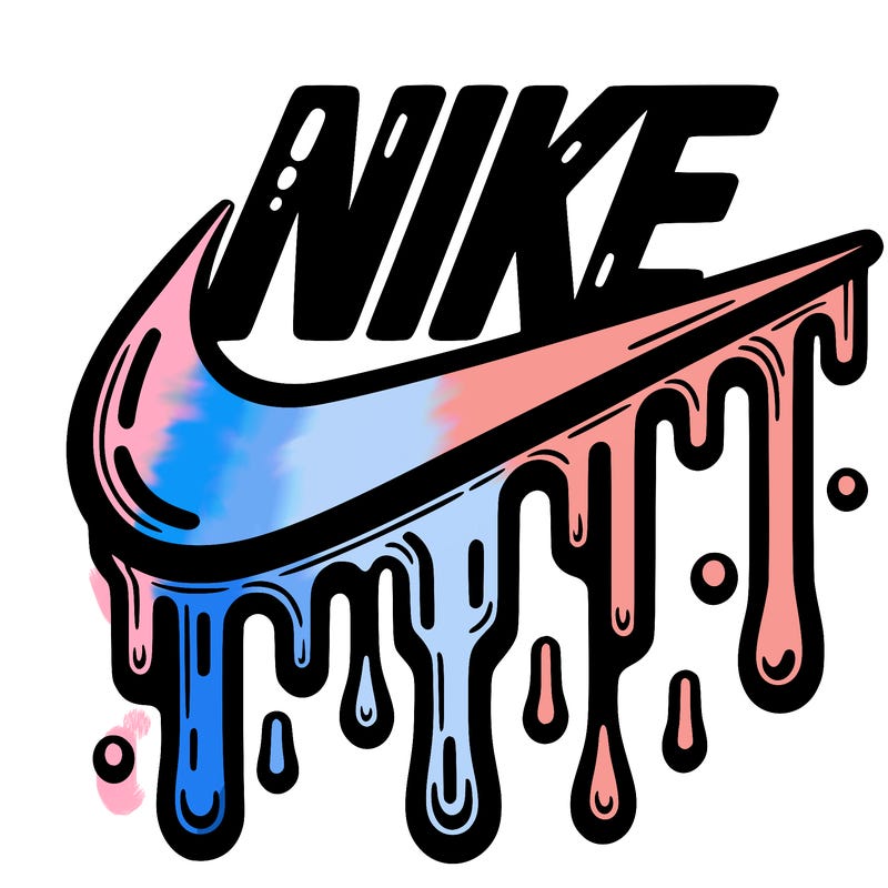 dripping nike logo