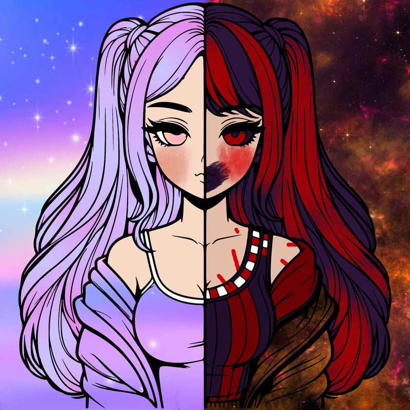 realistic girl split