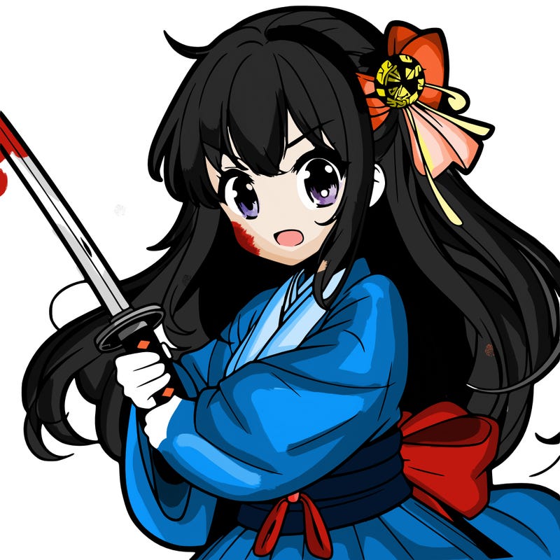 japanese teen girl with a sword anime