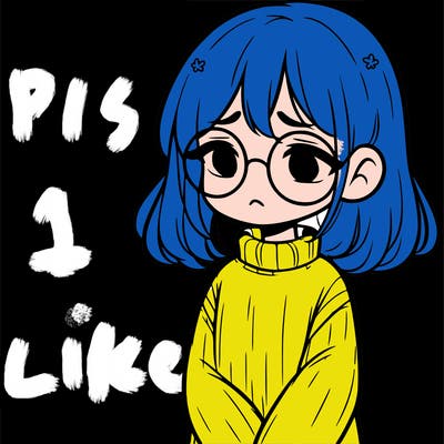 sad girl with glasses in a sweater