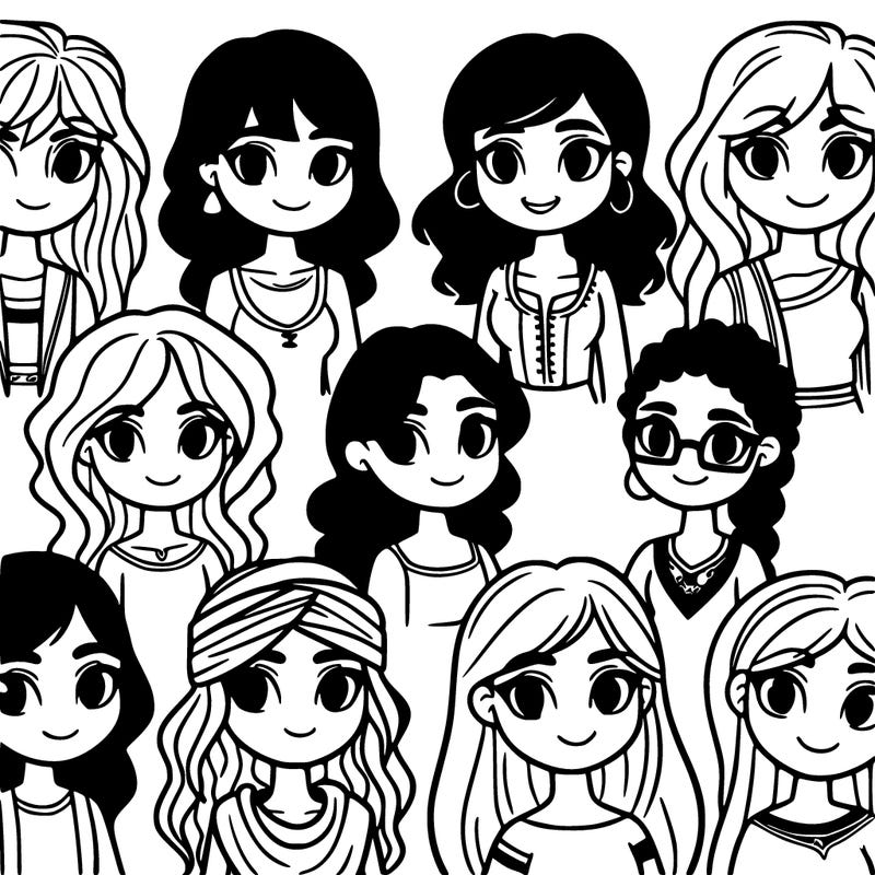 girls of different ethnicitys