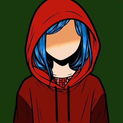 faceless girl in hoodie