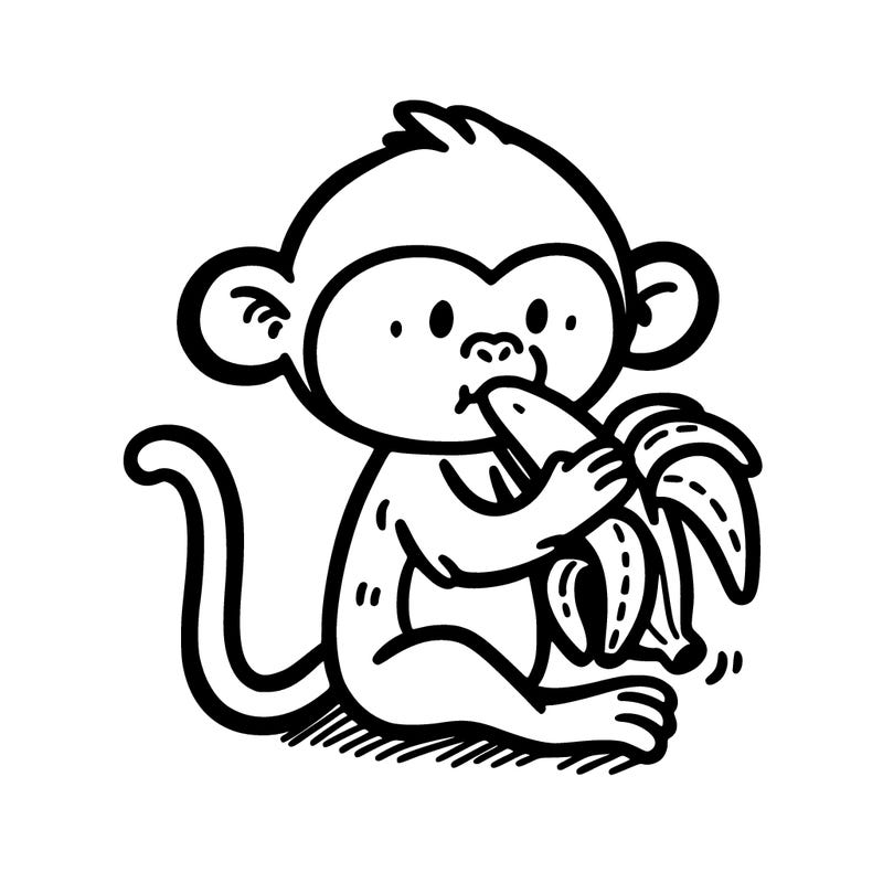 monkey eating a banana
