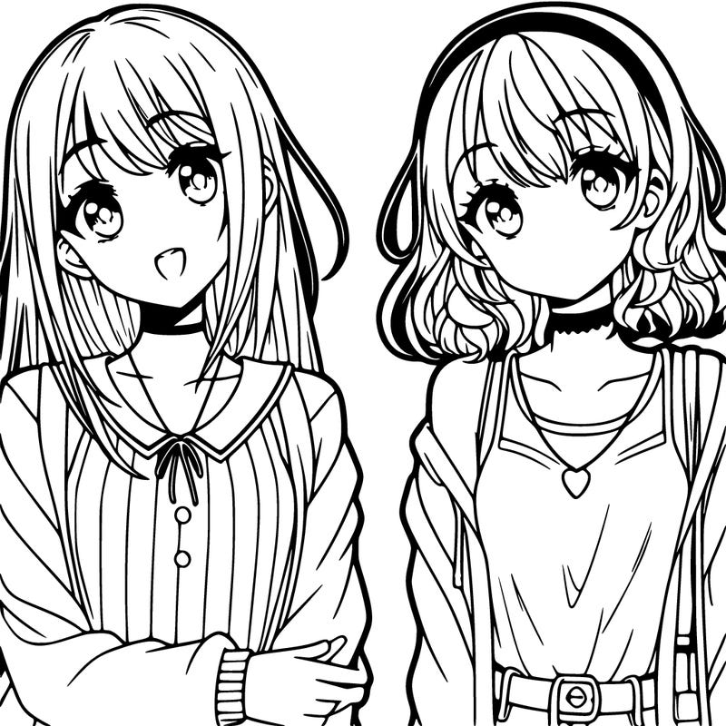 two teen anime girls