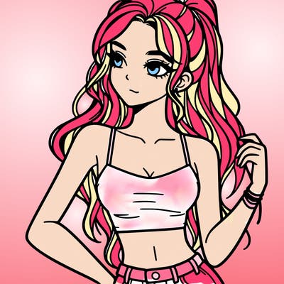 girl in crop top