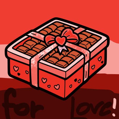 a box of chocolate for valentines day
