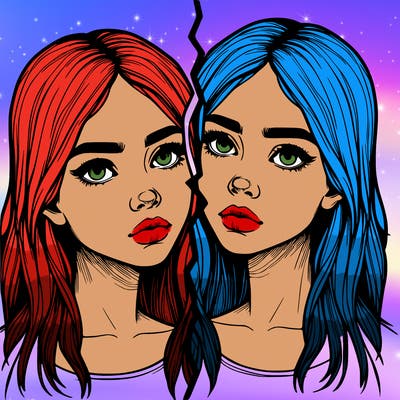 realistic girl split