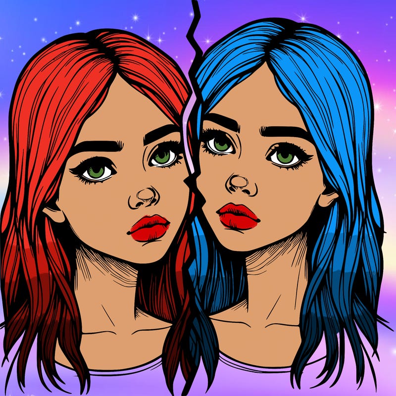 realistic girl split