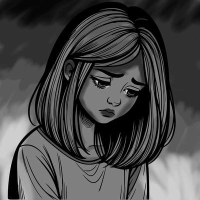 realistic sad girl