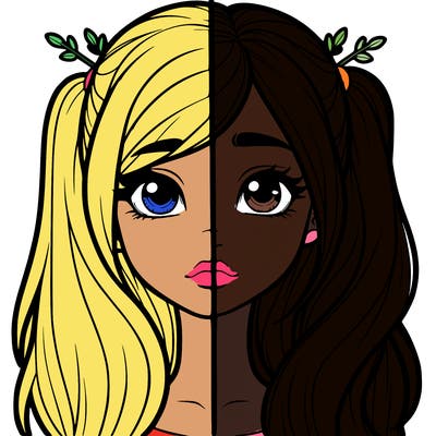 realistic girl split