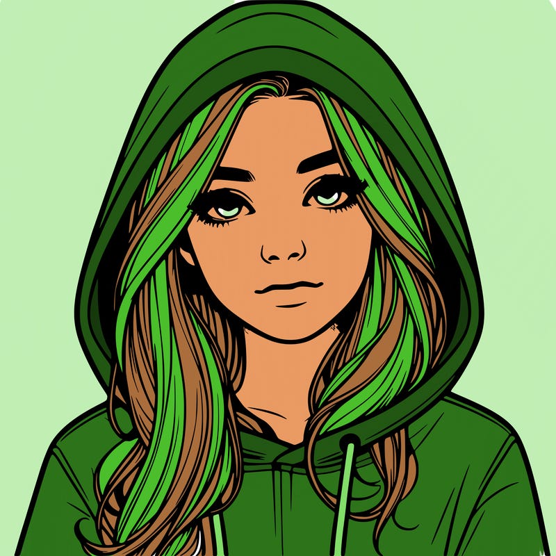 realistic girl with a hoodie