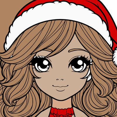 realistic christmas girl