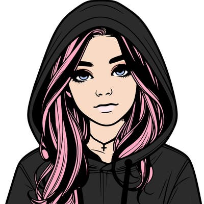 realistic girl with a hoodie