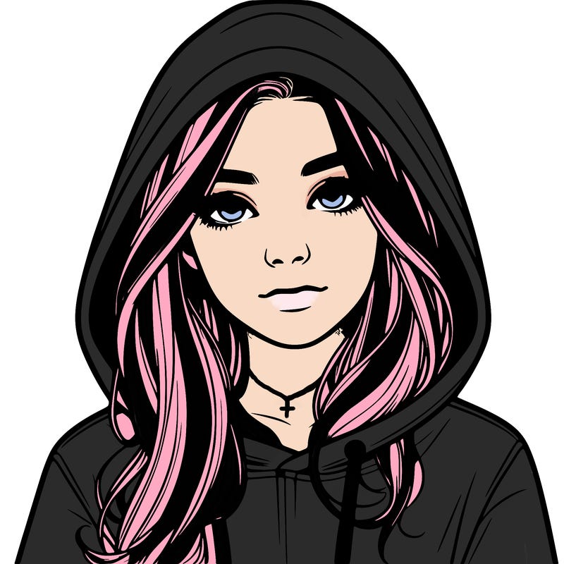 realistic girl with a hoodie